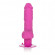 Розовый вибратор Shower Stud Super Stud на присоске - 21 см.