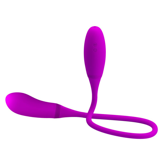 Двусторонний гибкий вибратор Snaky Vibe - 60 см.
