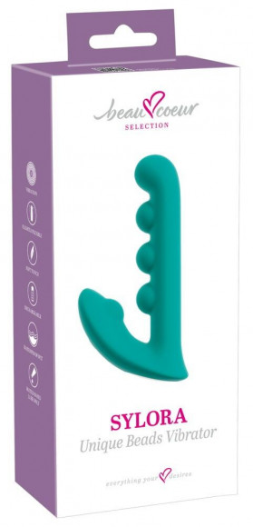 Зеленый вибратор SYLORA Unique Beads Vibrator - 17 см. Зеленый вибратор SYLORA Unique Beads Vibrator - 17 см.