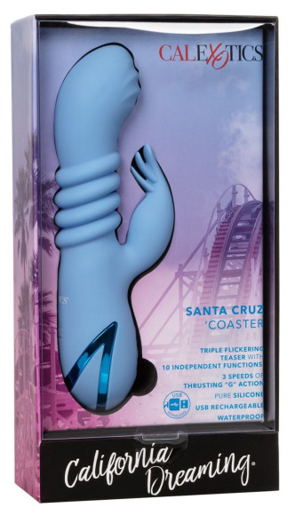 Голубой вибромассажер-кролик Santa Cruz Coaster Голубой вибромассажер-кролик Santa Cruz Coaster