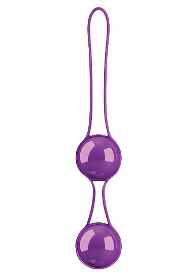 Фиолетовые вагинальные шарики в сцепке Pleasure balls Deluxe Фиолетовые вагинальные шарики в сцепке Pleasure balls Deluxe