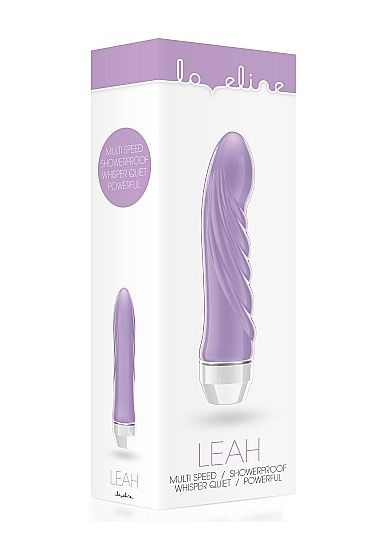 Фиолетовый вибратор со складочками Leah - 15 см.