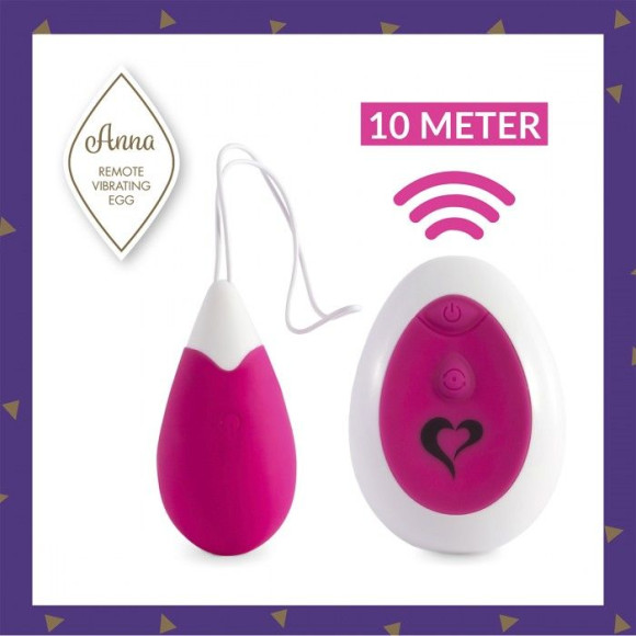 Розовое виброяйцо на радиоуправлении Anna Vibrating Egg Remote Розовое виброяйцо на радиоуправлении Anna Vibrating Egg Remote