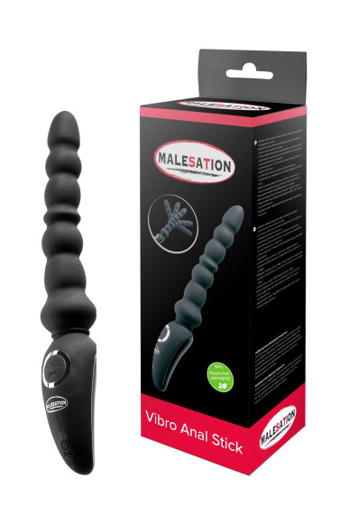 Черный анальный вибростимулятор Vibro Anal Stick - 23,5 см. Черный анальный вибростимулятор Vibro Anal Stick - 23,5 см.