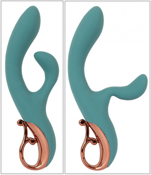 Бирюзовый вибратор-кролик The Magician Rabbit Vibrator - 22,5 см.