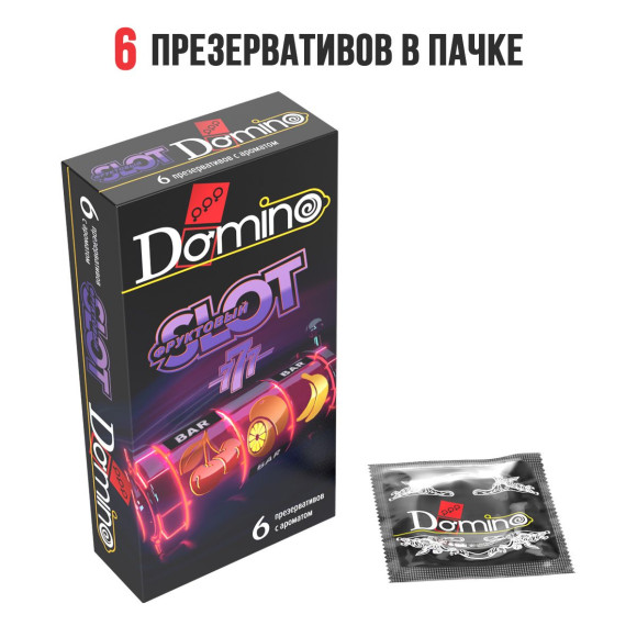 Ароматизированные презервативы DOMINO Фруктовый слот - 6 шт. Ароматизированные презервативы DOMINO Фруктовый слот - 6 шт.