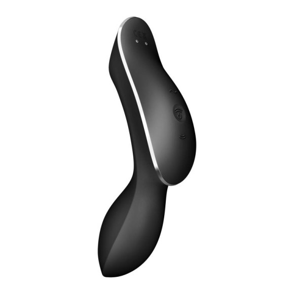 Черный вибромассажер с вакуумной стимуляцией Curvy Trinity 2 Черный вибромассажер с вакуумной стимуляцией Curvy Trinity 2