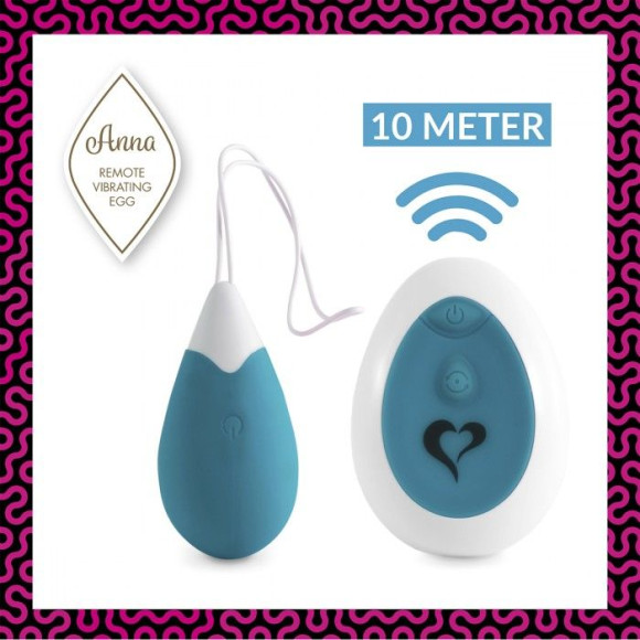 Бирюзовое виброяйцо на радиоуправлении Anna Vibrating Egg Remote Бирюзовое виброяйцо на радиоуправлении Anna Vibrating Egg Remote
