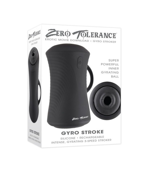 Черный вибромастурбатор с гироскопом Gyro Stroke