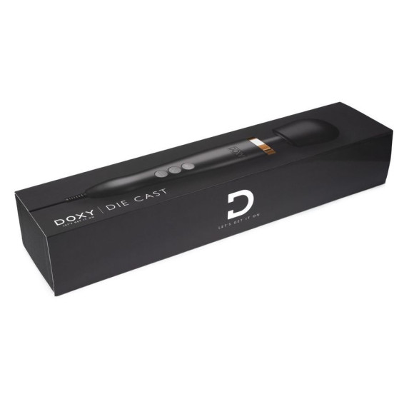 Черно-золотистый проводной жезловый вибратор Doxy Die Cast - 37 см. Черно-золотистый проводной жезловый вибратор Doxy Die Cast - 37 см.