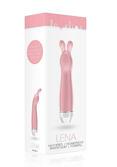 Розовый вибратор с ушками Lena - 17,2 см. Розовый вибратор с ушками Lena - 17,2 см.