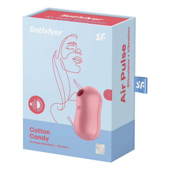Розовый вакуум-волновой вибростимулятор Cotton Candy Розовый вакуум-волновой вибростимулятор Cotton Candy
