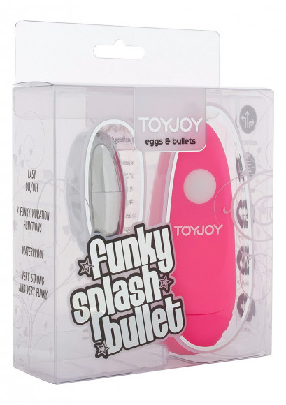 Вибропуля Funky Splash с розовым пультом