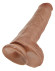 Фаллоимитатор-мулат на присоске 11  Cock with Balls - 28 см.