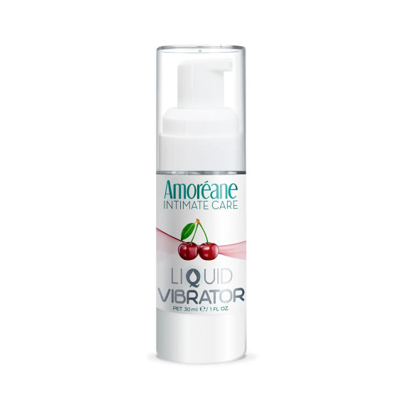 Жидкий вибратор со вкусом вишни Amoreane Cherry - 30 мл.