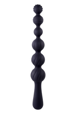 Черная анальная цепочка Beads Hunter - 22,9 см.