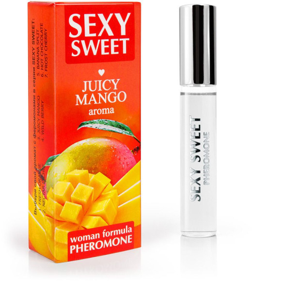 Парфюмированное средство для тела с феромонами Sexy Sweet с ароматом манго - 10 мл. Парфюмированное средство для тела с феромонами Sexy Sweet с ароматом манго - 10 мл.