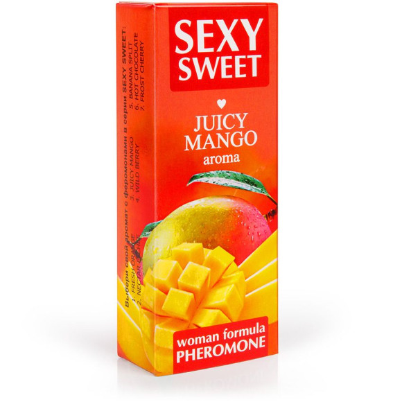 Парфюмированное средство для тела с феромонами Sexy Sweet с ароматом манго - 10 мл. Парфюмированное средство для тела с феромонами Sexy Sweet с ароматом манго - 10 мл.