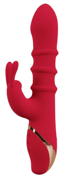 Красный вибратор-кролик с 3 подвижными кольцами Rabbit Vibrator with 3 Moving Rings - 23,7 см. Красный вибратор-кролик с 3 подвижными кольцами Rabbit Vibrator with 3 Moving Rings - 23,7 см.