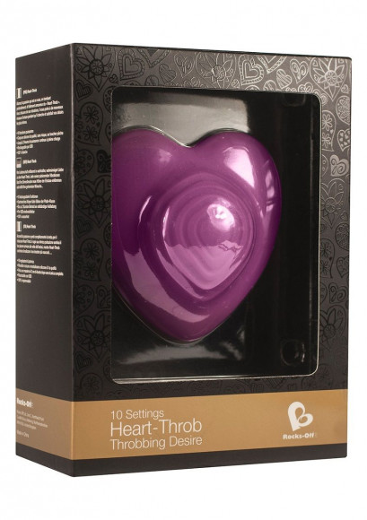 Стильный фиолетовый вибромассажер Heart Throp