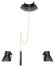 Черный бондажный комплект с плиссировкой