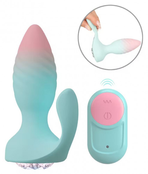 Анальная пробка JUVELA RC Butt Plug с пультом ДУ - 11,5 см.