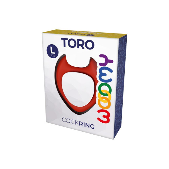 Красное эрекционное кольцо Toro L