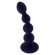 Фиолетовые анальные бусы с вибрацией и вращением Pleasure Orbit - 17,8 см.