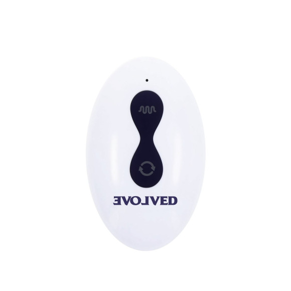 Фиолетовые анальные бусы с вибрацией и вращением Pleasure Orbit - 17,8 см.