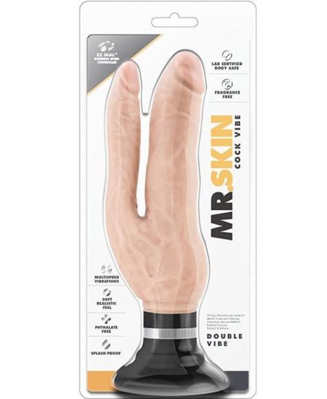 Телесный анально-вагинальный вибратор Cock Vibes - Double Vibe - 17,8 см. Телесный анально-вагинальный вибратор Cock Vibes - Double Vibe - 17,8 см.
