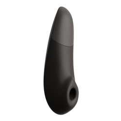 Черный бесконтактный клиторальный стимулятор Womanizer Enhance с вибрацией