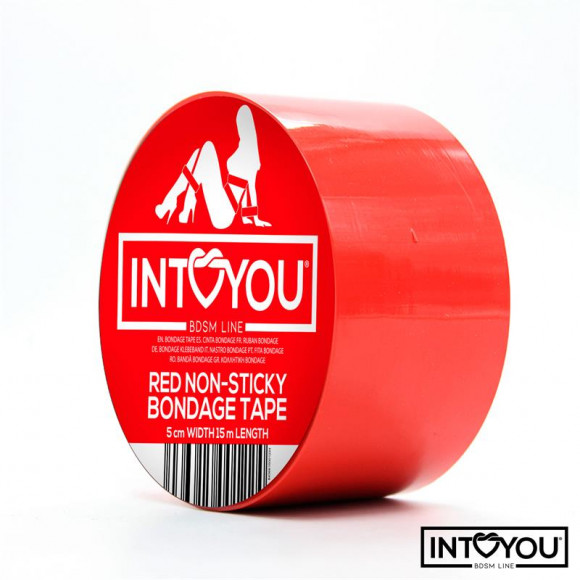 Красный скотч для фиксации Non-Sticky Bondage Tape - 15 м.