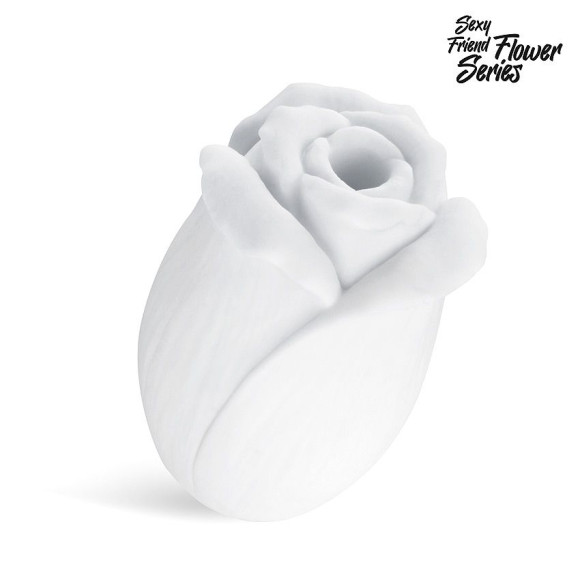 Белый нереалистичный мастурбатор в форме бутона цветка White Rose Белый нереалистичный мастурбатор в форме бутона цветка White Rose