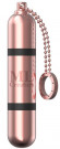 Золотистый мини-вибратор на цепочке Glittering Bullet - 9 см.