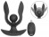 Черная расширяющаяся анальная пробка с вибрацией RC Inflatable Expander Plug with Vibration