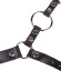 Кляп-кольцо на чёрных кожаных ремешках с застёжкой Кляп-кольцо на чёрных кожаных ремешках с застёжкой