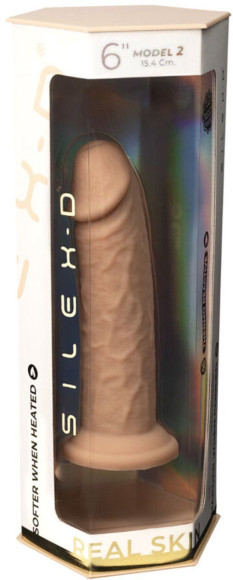 Телесный фаллоимитатор SILEXD Model 2 Premium Real Skin - 15,4 см.