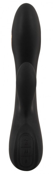 Черный вибратор-кролик с электростимуляцией E-Stim Rabbit Vibrator - 20,5 см.