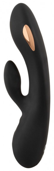 Черный вибратор-кролик с электростимуляцией E-Stim Rabbit Vibrator - 20,5 см.