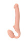 Телесный безремневой страпон Silicone Bendable Strap-On - size M