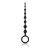 Чёрная анальная цепочка из силикона Coco Licious Play Beads - 24,8 см.