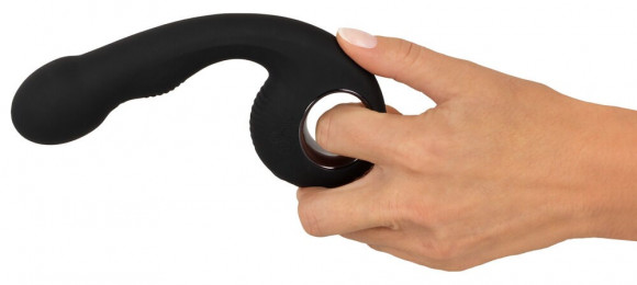 Черный силиконовый вибратор G & P-Spot Vibrator - 16,8 см.
