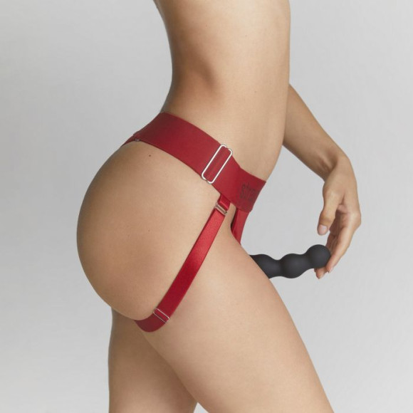 Красные трусики для фиксации насадок Strap-on-me Harness Lingerie Unique Красные трусики для фиксации насадок Strap-on-me Harness Lingerie Unique