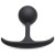 Черная анальная пробка с утяжелением Premium Silicone 3.9  Weighted Round Plug - 9,9 см.