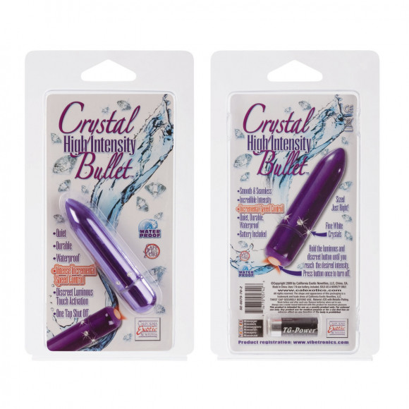 Фиолетовая вибропуля с кристаллами High Intensity Purple