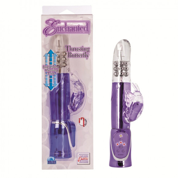 Фиолетовый хай-тек вибратор Enchanted Butterfly - 25,8 см. Фиолетовый хай-тек вибратор Enchanted Butterfly - 25,8 см.