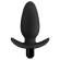 Черная анальная вибропробка Silicone Saddle Plug - 12,1 см.