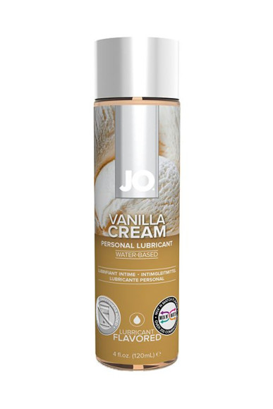Лубрикант на водной основе с ароматом ванили JO Flavored Vanilla H2O - 120 мл.