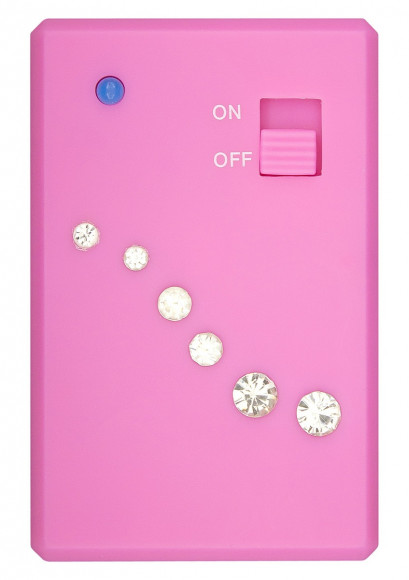 Розовый мини-массажер CRYSTAL MINI VIBE - 11 см.