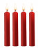 Набор из 4 красных восковых свечей Teasing Wax Candles